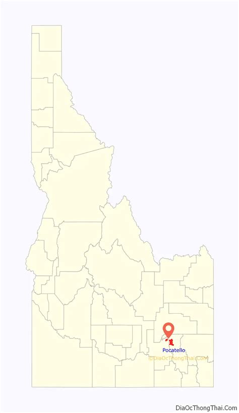 Map of Pocatello city - Thong Thai Real