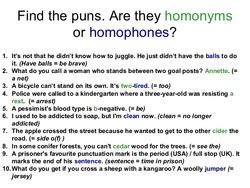 Homophone Puns