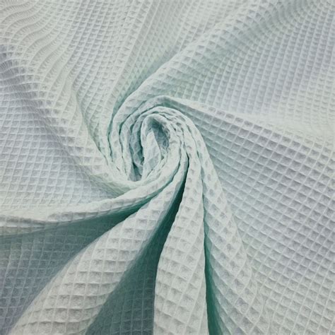 Cotton Piqué Mint fabric by the meter for Towels, Bathrobes