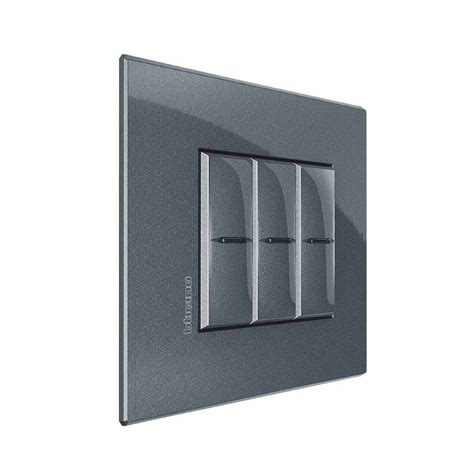 Light switch - AXOLUTE AIR - Bticino - push-button / recessed / triple