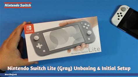 Nintendo Switch Lite (Gray) Unboxing & Initial Setup - YouTube