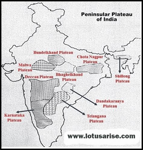 Indian Peninsular Plateau (Deccan Plateau) - UPSC (2023)