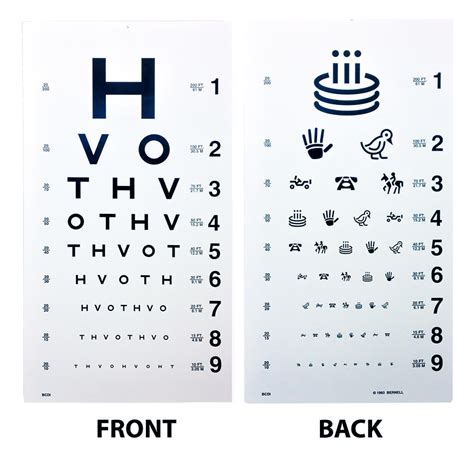 HOTV Eye Chart - 20' Distance