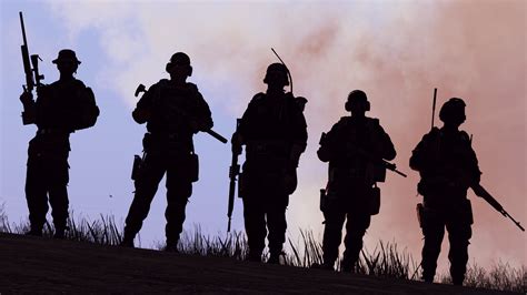 Epic Soldier Silhouettes: Arma 3 4K Ultra HD Wallpaper