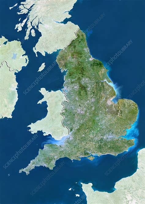 England, UK, satellite image - Stock Image - C014/8335 - Science Photo Library