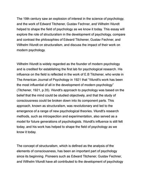 Structuralism and introspection Edward Titchener, Gustav Fechner - The ...