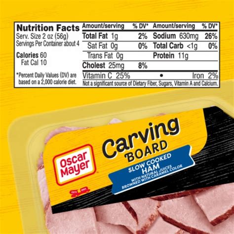 Oscar Mayer Carving Board Slow Cooked Sliced Ham Deli Lunch Meat, 7.5 ...