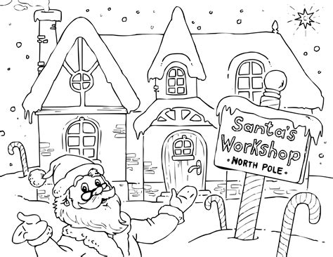 ️Santa's Workshop Coloring Pages Free Download| Goodimg.co