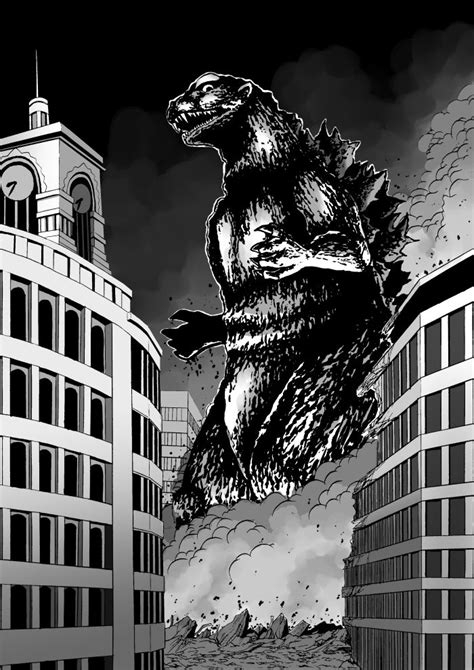 Godzilla Black And White Drawings