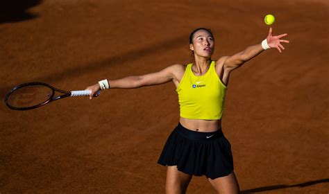 Italian Open: Zheng Qinwen beats Wang Xiyu to reach first quarterfinals on clay