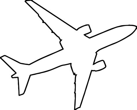 Plane Outline | Free download on ClipArtMag