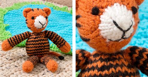 Tracy-The-Tiger Knitted Toy [FREE Knitting Pattern]