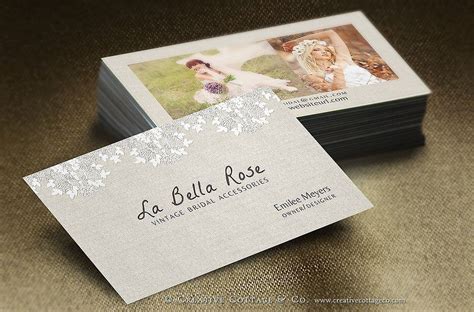 Pretty Linen Business Card Template | Linen business cards, Business card template design ...