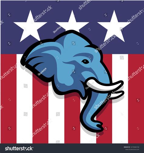 American Republican Party Elephant Vector Poster Stock Vector (Royalty ...