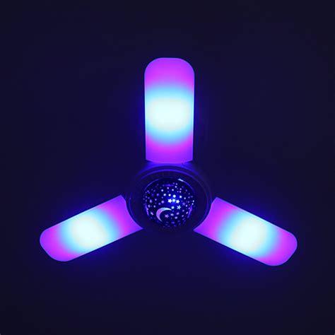 E27/B22 RGB 3-blade LED Music Ceiling Fan Light A | ibrzled