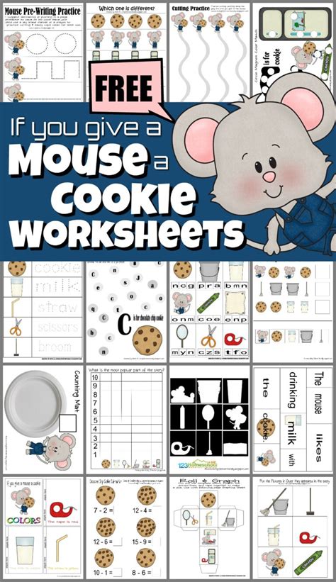 🐭🍪 FREE Printable If you Give a Mouse a Cookie Worksheets and Activities