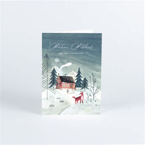 Winter Scene Business and Corporate Holiday Cards | Paper Culture