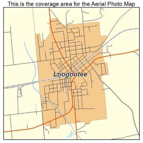 Aerial Photography Map of Loogootee, IN Indiana