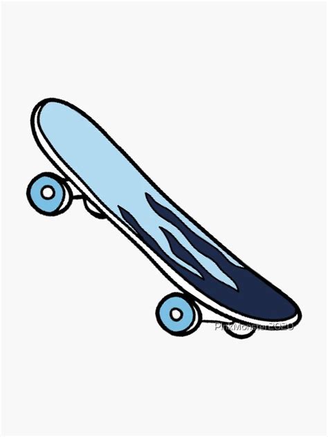 "blue skateboard sticker y2k" Sticker by PinkMonster2020 | Redbubble | Cute laptop stickers ...