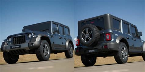 5-Door Mahindra Thar In Realistic 3D Render Shows Clear Details