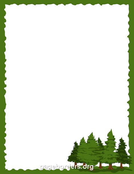 Pine Tree Border | Tree borders, Page borders, Borders and frames