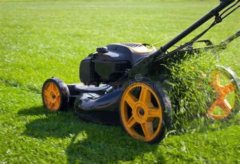 Lawn mower stock photo. Image of park, lawn, outdoor - 71380606