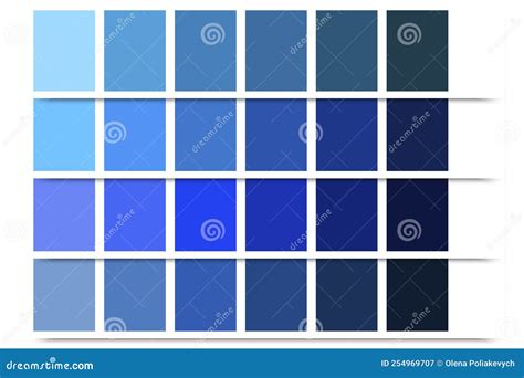 Blue Color Palette. Pastel Color Sky. Gradient Color. Vector ...