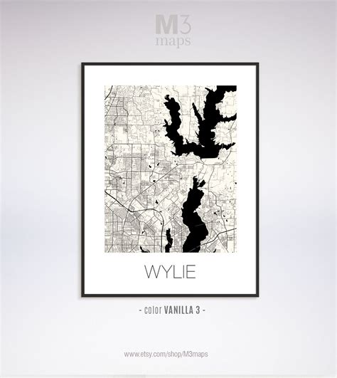 Wylie Texas Wylie TX Map Wylie Map Wylie Print Wylie - Etsy