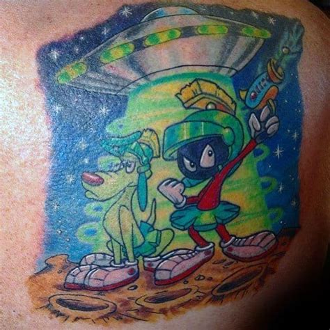 40 Marvin The Martian Tattoo Designs For Men - Cartoon Ink Ideas