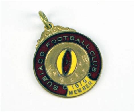 Subiaco Football Club Membership Medallion (1919) - Sporting - AFL/VFL - Memorabilia