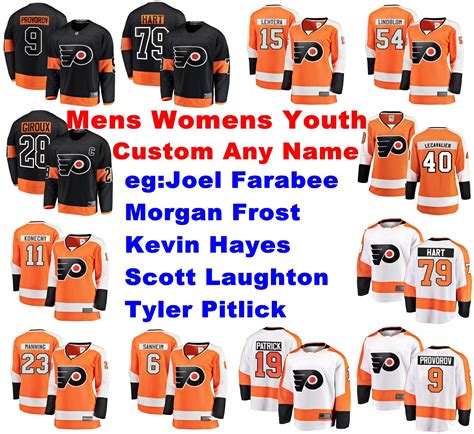 2020 Philadelphia Flyers Jerseys Joel Farabee Jersey Tyler Pitlick Scott Laughton Morgan Frost ...