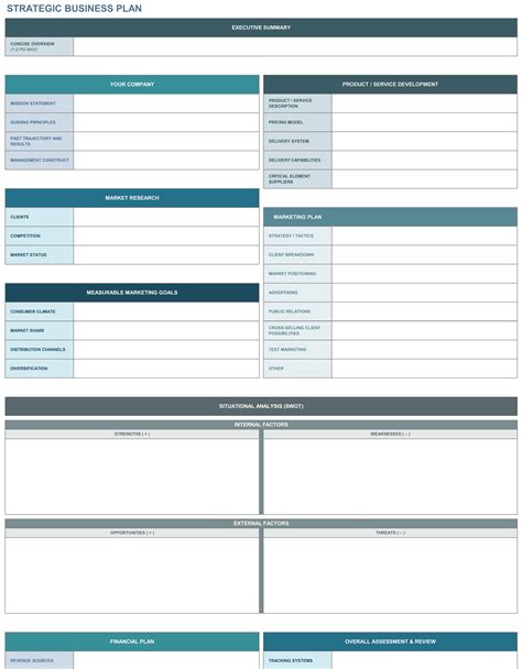 Excel Strategic Plan Template