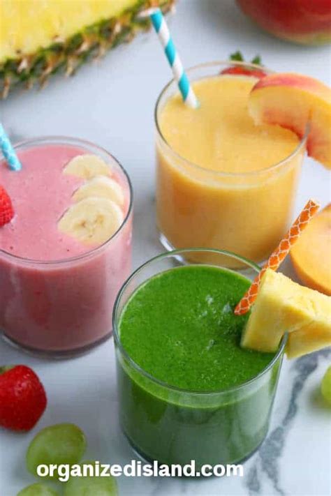 Healthy Fruit Smoothies - Organized Island