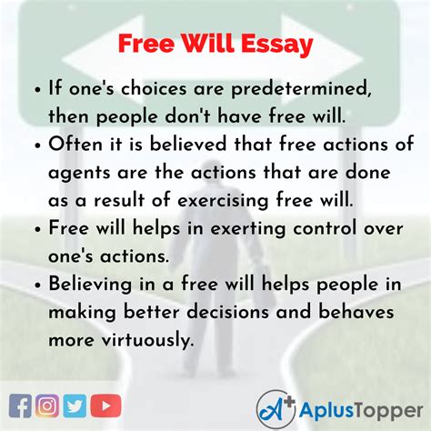 Free Will Essay | Essay on Free Will for Students and Children in ...