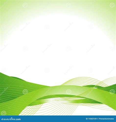 Green abstract wave stock vector. Illustration of green - 14583109