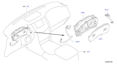 Nissan Armada Speedometer ANALOG. Speedometer ASS - 24820-5ZW1B - Genuine Nissan Part