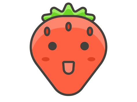 Strawberry Emoji Icon PNG Transparent Emoji - Freepngdesign.com