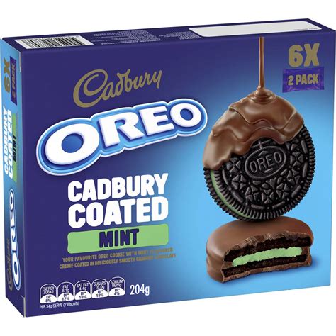 Oreo Cadbury Coated Mint Cookies 2 Pack | Woolworths