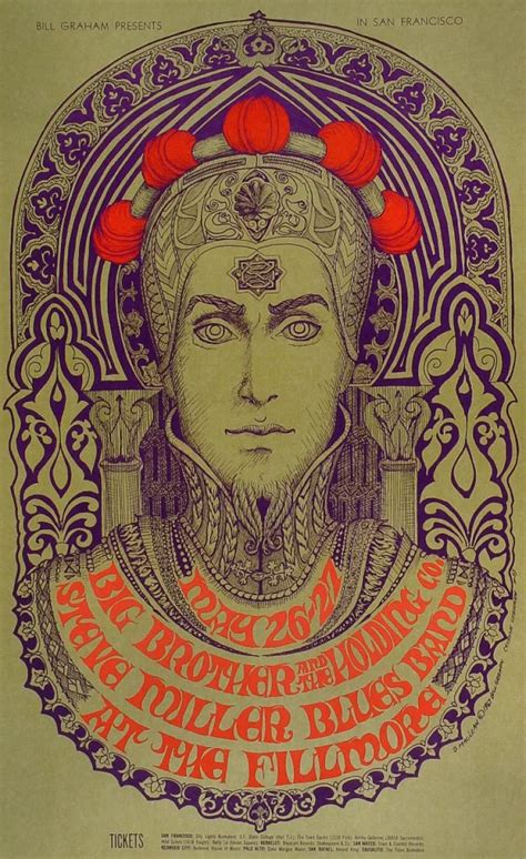 Big Brother and the Holding Company Vintage Concert Poster from Fillmore Auditorium, May 26 ...