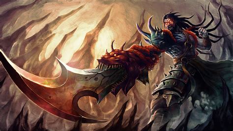 league, Of, Legends, Warrior, Magic, Tryndamere, Armor, Games, Fantasy, Sword Wallpapers HD ...