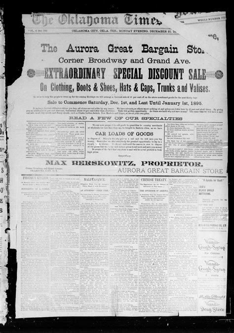 The Oklahoma Times Journal. (Oklahoma City, Okla. Terr.), Vol. 6, No. 166, Ed. 1 Monday ...