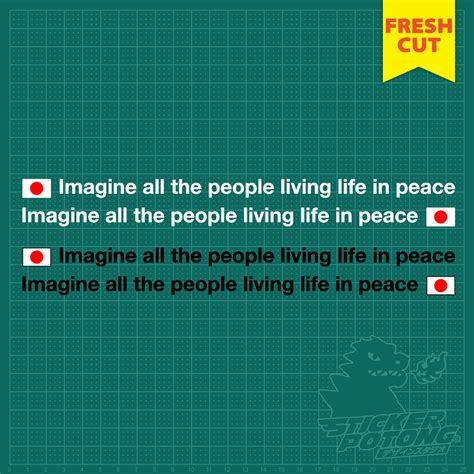 STICKER IMAGINE PEACE (STICKER POTONG) | Shopee Malaysia