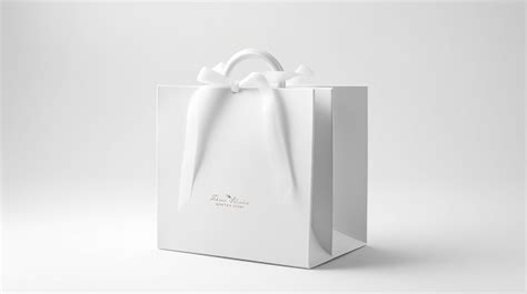 Premium AI Image | Paper Gift Box with Handle Mockup