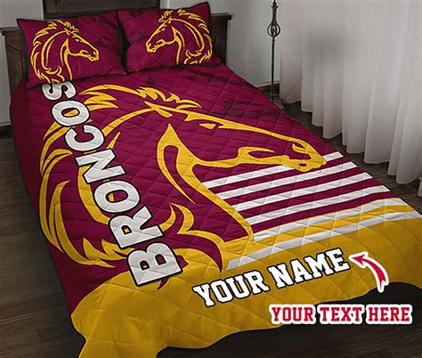 BRISBANE BRONCOS 71 NFL Football Personalized Custom Bedding Sets King Queen Twin Bedding Set ...