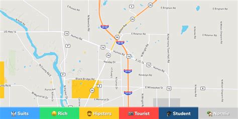 Janesville Neighborhood Map