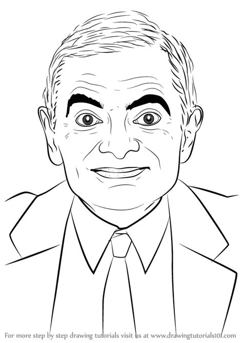 Mr Bean Caricature Drawing Easy : Signup for free weekly drawing ...