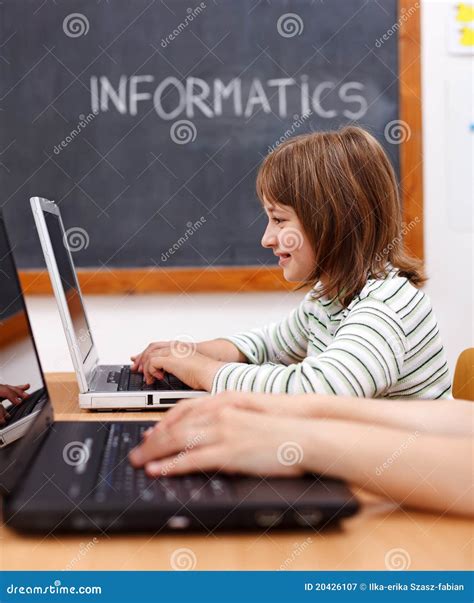 Informatics Class in School Stock Image - Image of notebook, scholar: 20426107