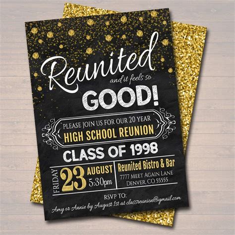 Editable Class Reunion Invitation Template Any Year | Etsy in 2021 | Reunion invitations, Class ...