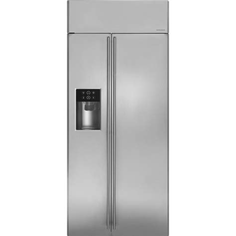 GE Monogram ZISS360DHSS 36 in. 20.41 cu. ft. Built-In Side-by-Side Refrigerator with Dispenser