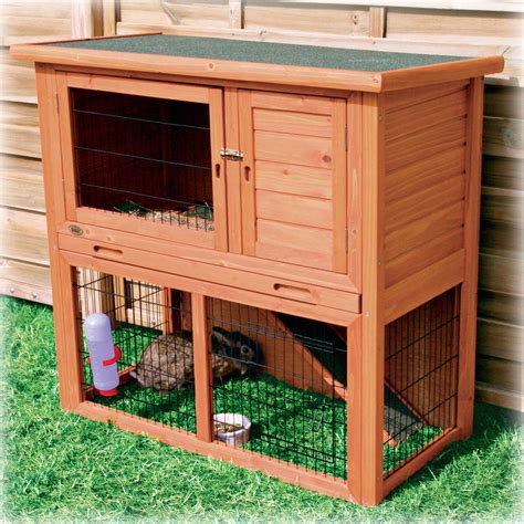 Trixie Natura Animal Hutch with Enclosure in Brown | Petco